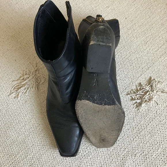 Allsaints Black Western Boot Zipper Back - Picture 3 of 3